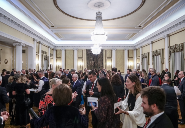 Δεξίωση  στο Προεδρικό Μέγαρο προς τιμήν των εκπροσώπων τριάντα αμερικανικών Πανεπιστημίων